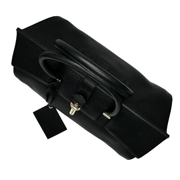 NWT BALENCIAGA Large Bag Tube Round M Tote Black Leather Doctor Bag Designer - Picture 4 of 16